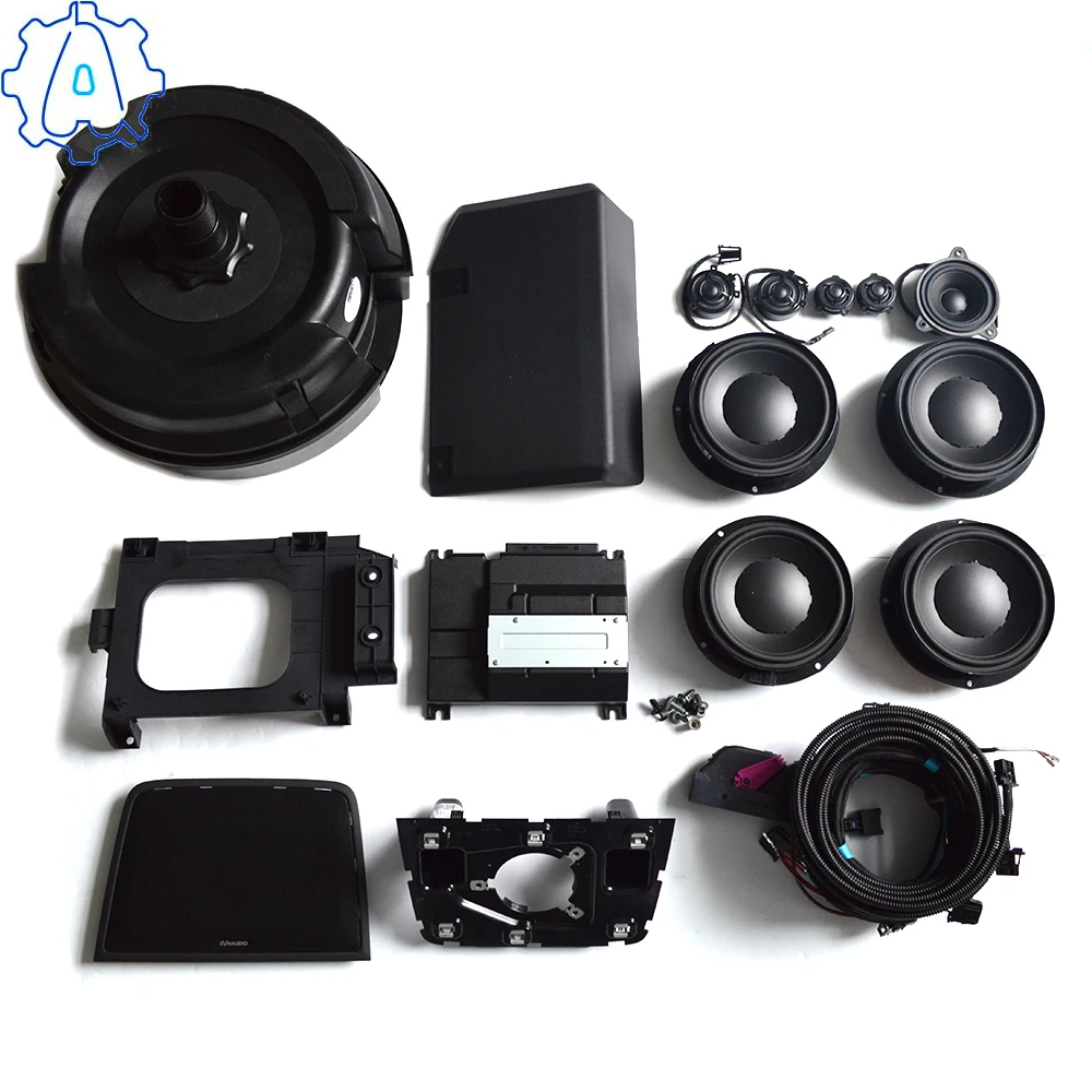 Para vw golf sportsvan para dynaudio porta guarnição kit de atualização de som de alto tono e baixo chifre amplificador de potência do carro