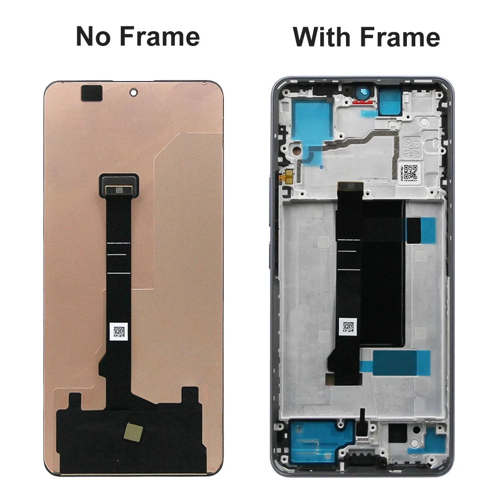 AMOLED POCO X6 5G Screen Replacement for Xiaomi Poco X6 23122PCD1G 23122PCD1I LCD Display Touch Screen Digitizer with Frame