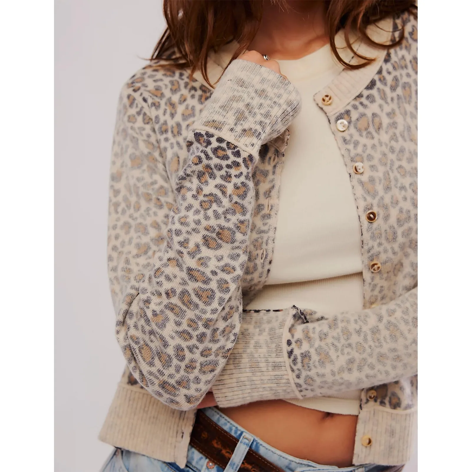 Vintage Knitted Cardigan Women Autumn Winter Korean Elegant Loose Sweater Jacket Casual All Match Leopard Printed Top Coat New