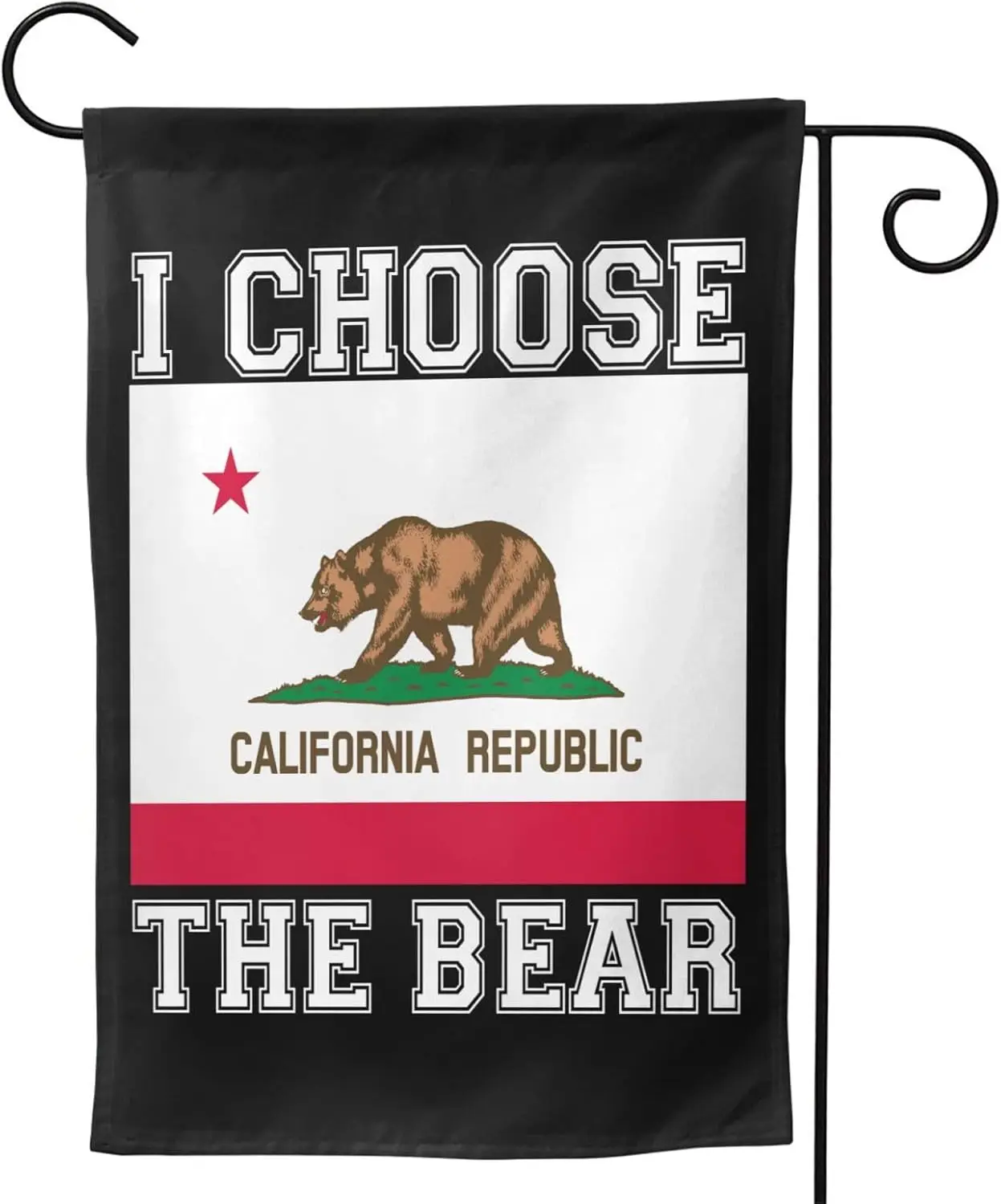 I Choose The Bear Garden Flag California Double Sided 12x18 Banner Sign For Holiday Outdoor Yard Flags LLE