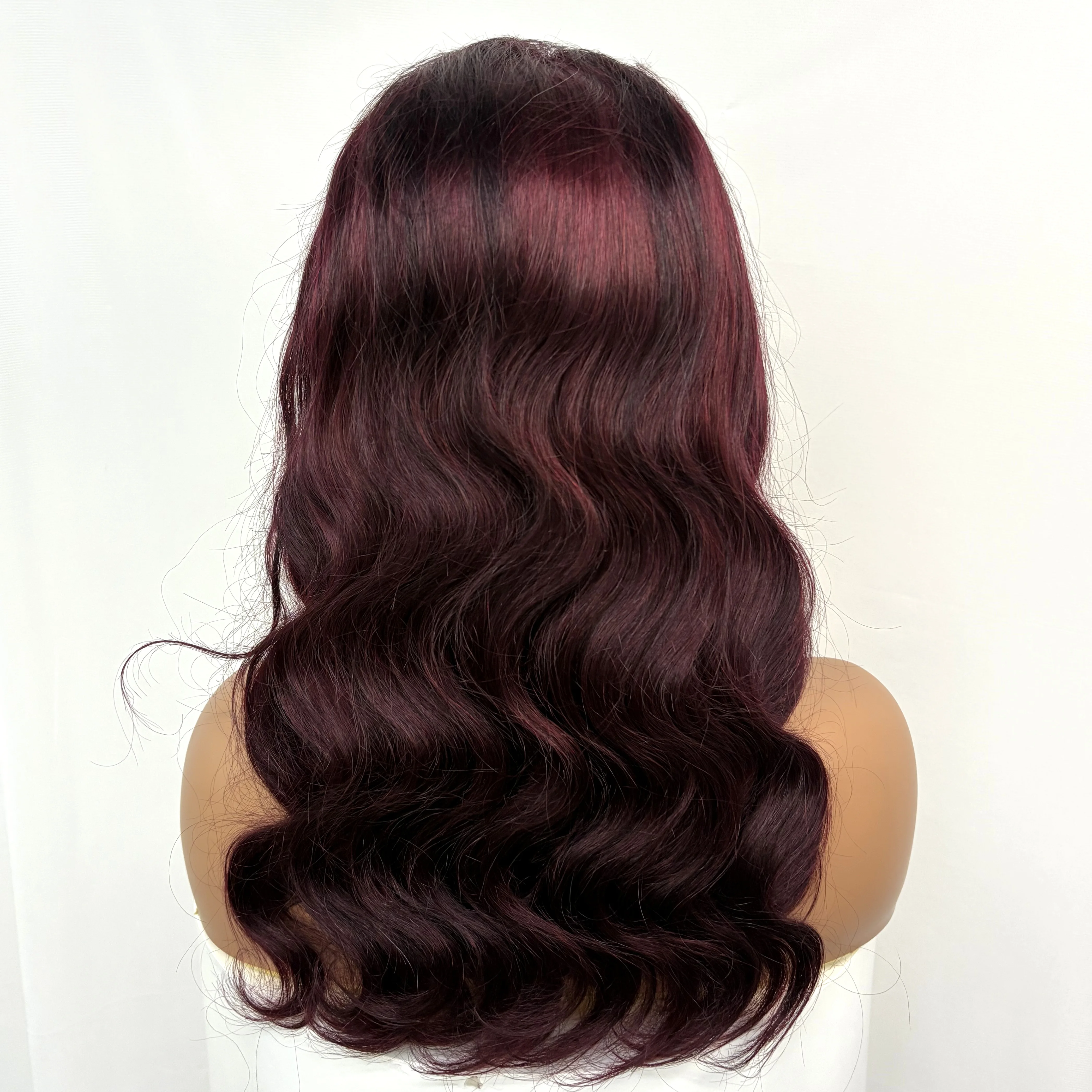 250% Dichtheid 4/350 Gember Oranje Body Wave Haarwerk van Echt Haar 18 inch 13x4 Transparante Kant Voorkant Losse Golf Haarwerken voor Zwarte Vrouwen
