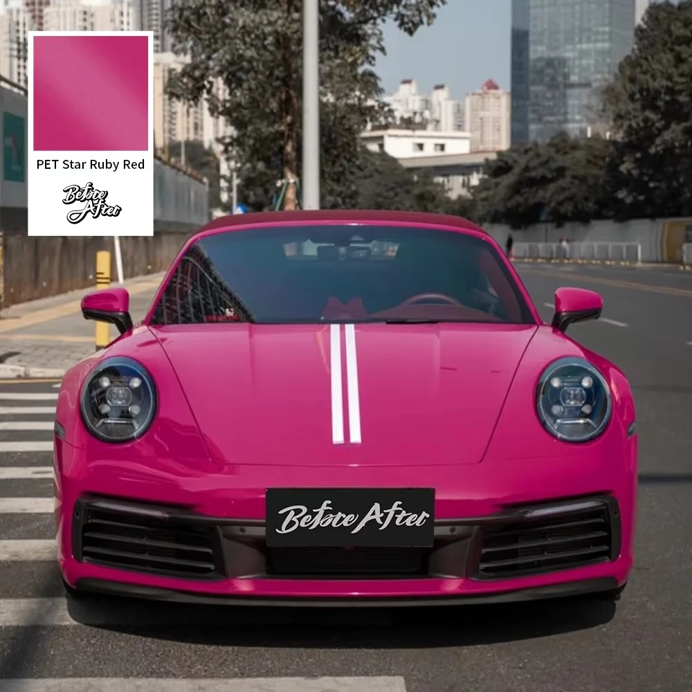 Super Gloss Crystal PET Star Ruby Red Good Quality Color Change Car Wrap Vinyl Film