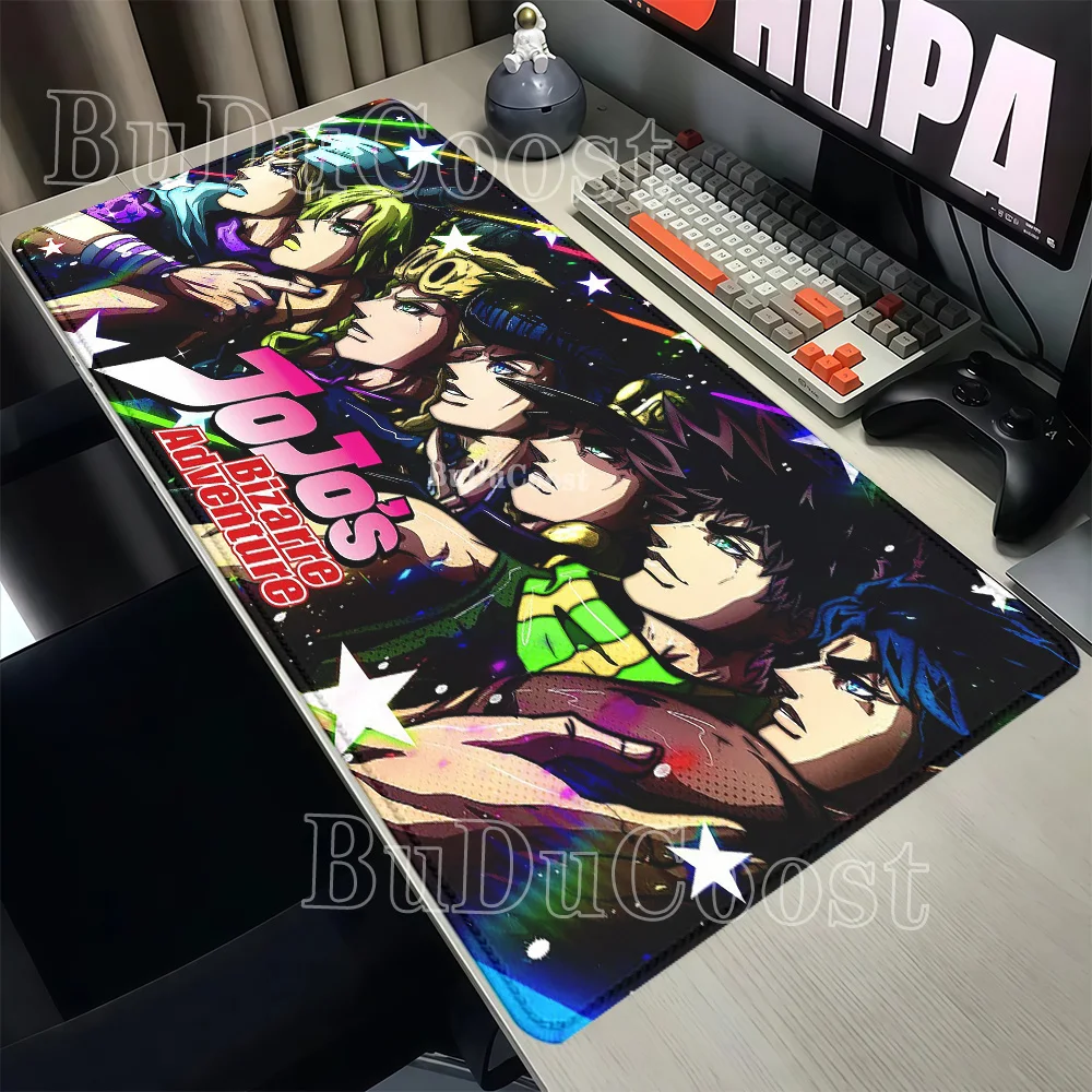 Mouse Pad Jojo Bizarre Adventure Anime PC Gaming Keyboard Mousepad Xxl Office accessories overlock esports HD printing Desk Mat