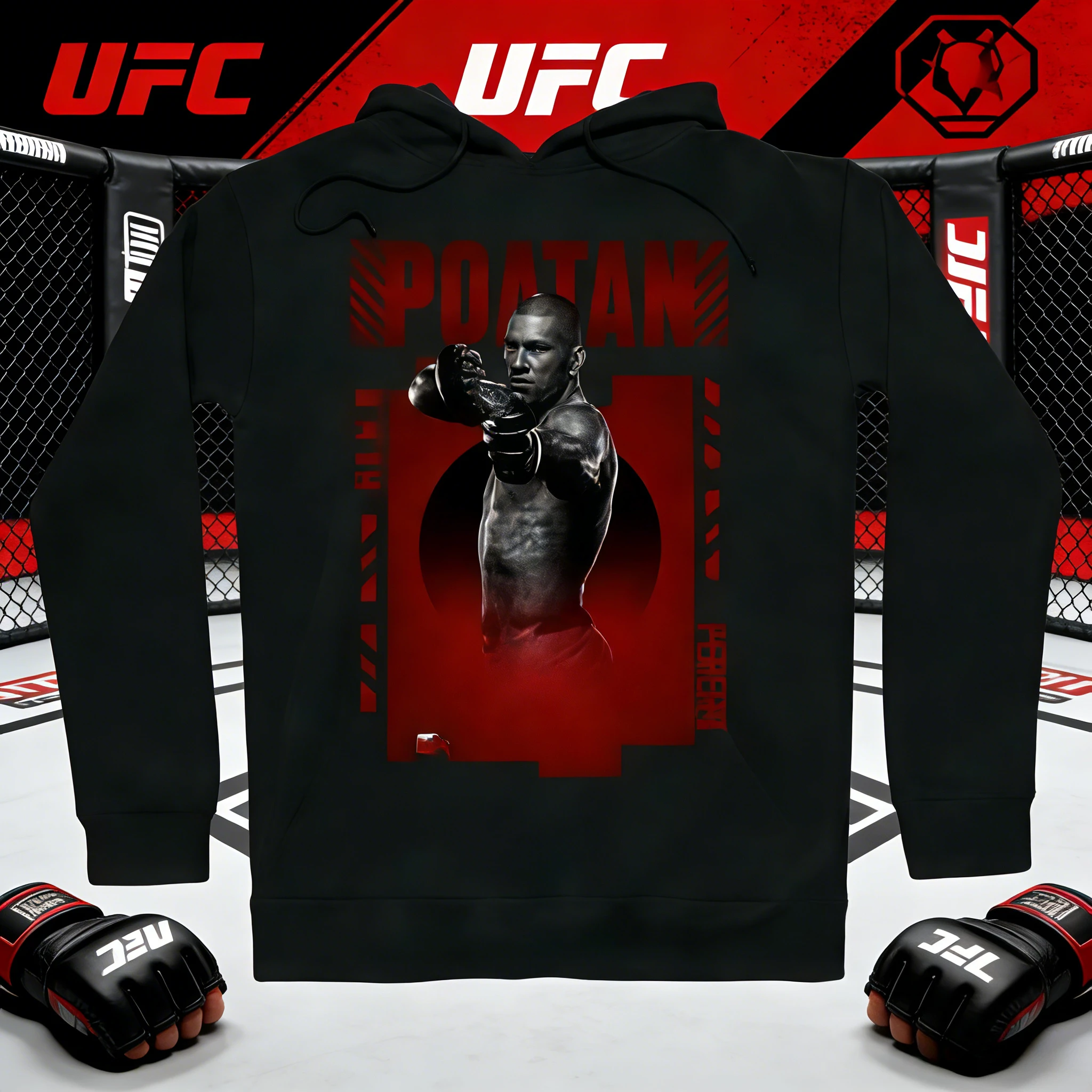 

UFC Alex Pereira 2026, осенне-зимняя коллекция, 100% хлопок, удобная повседневная толстовка с капюшоном, подходит для мужчин и женщин