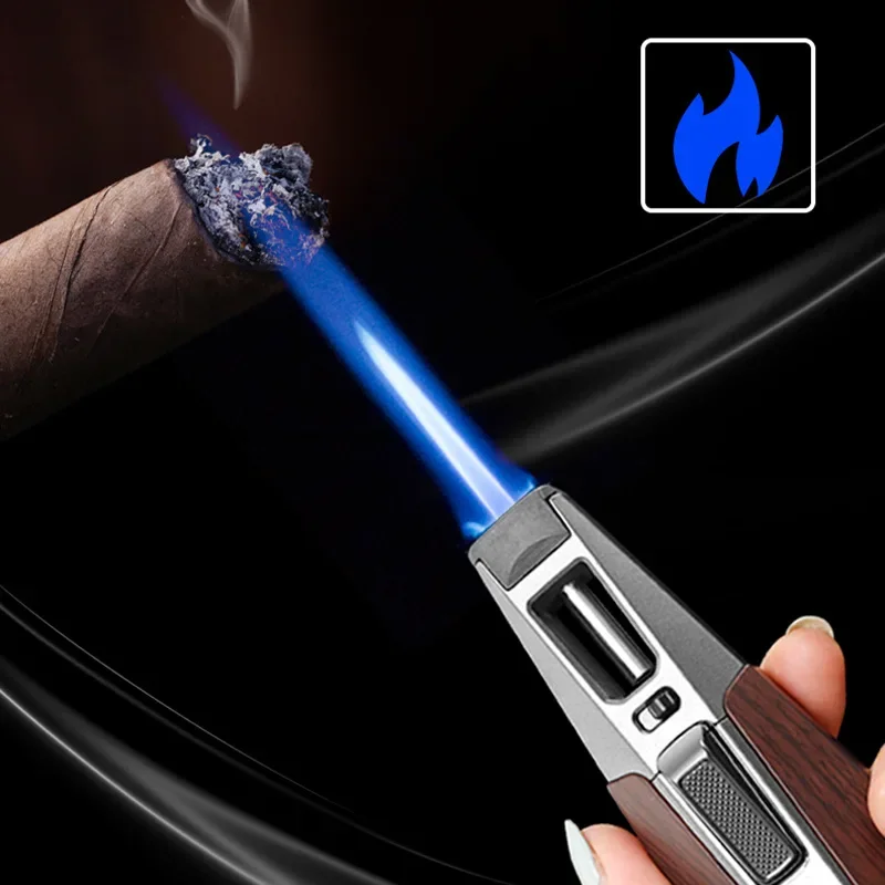 JOBON Outdoor Camping Windproof Butane Gas Lighter Turbine Torch Blue Flame Jet Spray Gun Barbecue Baking Welding Cigar Lighter