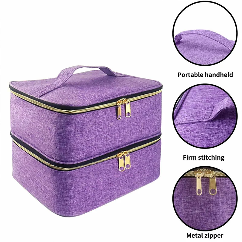 Nail Polish Organizer Bag Portable Essential Oil Lipstick Organizer Bag Portable And Washable New Arrivals Solid