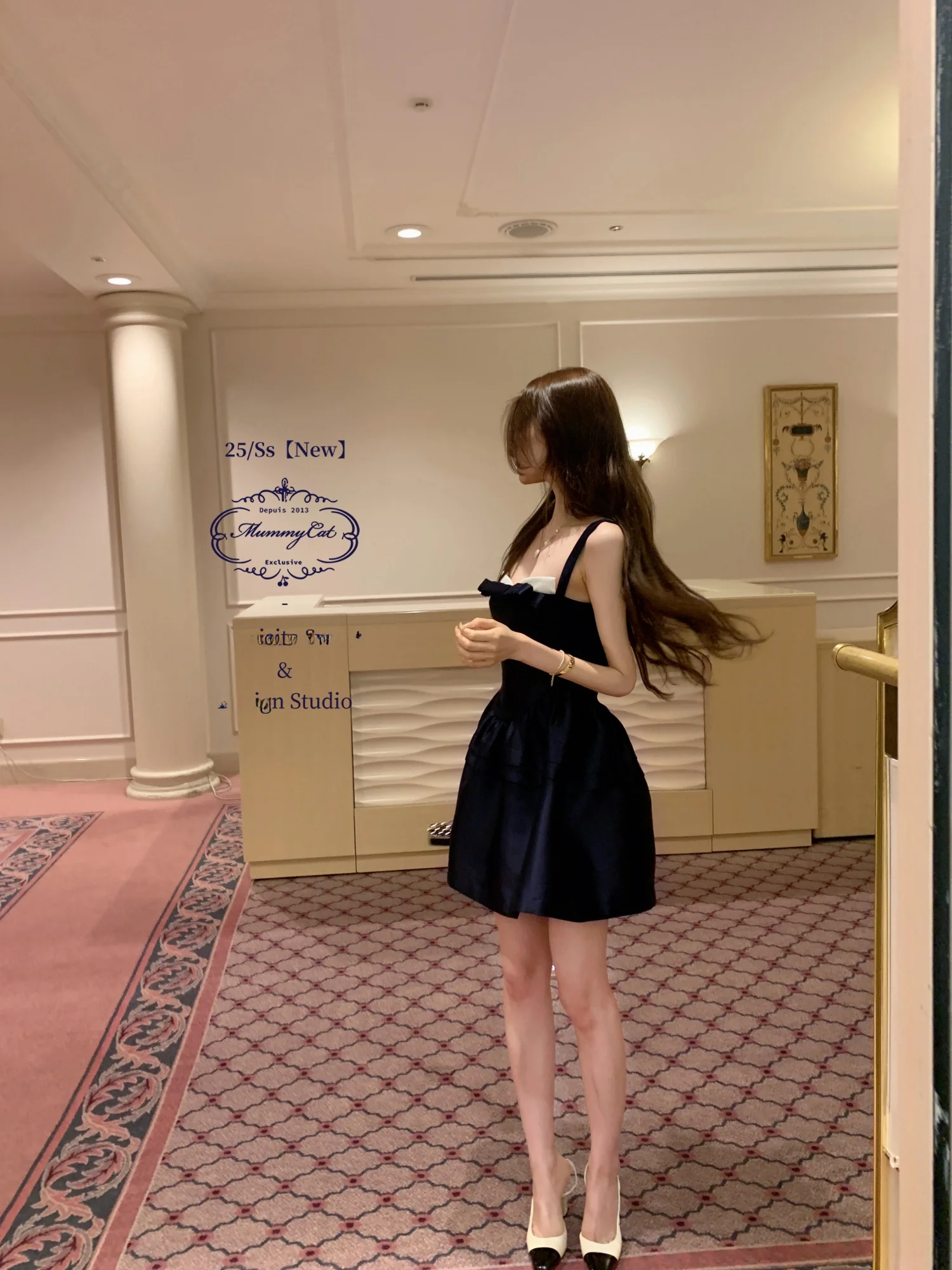 

Princ Sle Silk Blend Dr с бантом и ремешком для женщин, юбка трапециевидной формы, повседневная одежда, полиэфирная ткань No Sve