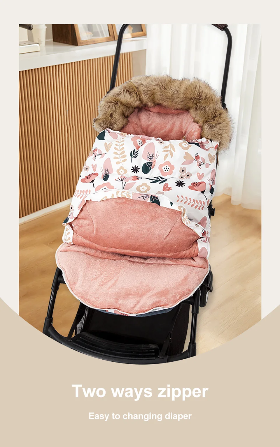 0-24Months Baby Wagen Sack Winter Warm Dicker Umschlag Für Entladung Kinderwagen Fußsack Universal Kinderwagen Abdeckung Zubehör – Detail 2