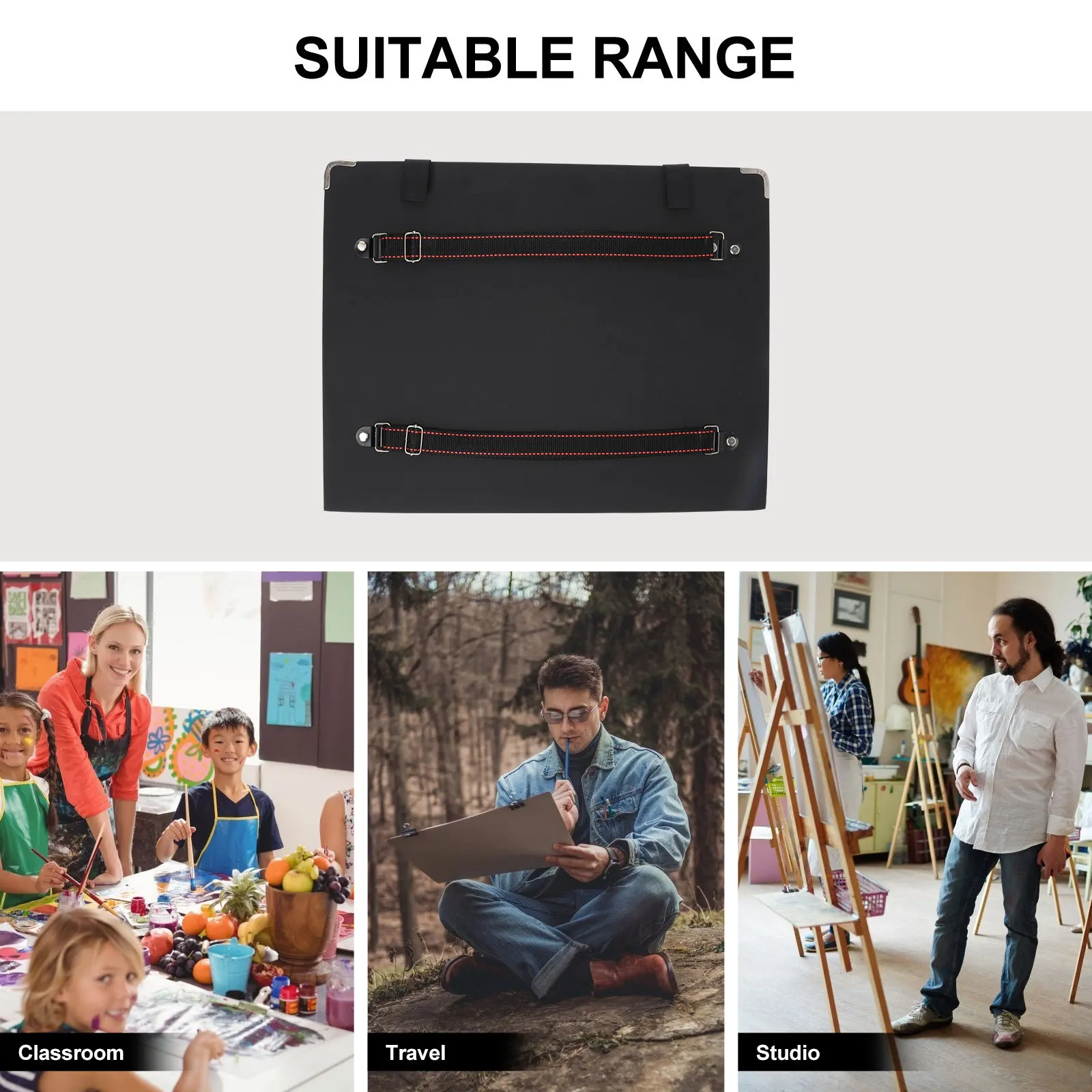 

1Pcs Wooden Drawing Board Sketch Clipboard Portable Double Shoulder Strap Ideal for Outdoor Sketching Sketch Board