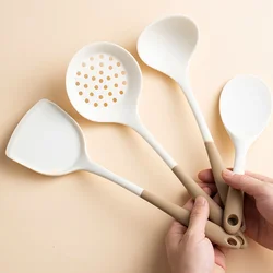 4Pcs Silicone Cooking Utensils Set Heat-resisting Kitchenware For Kitchen Non-stick Cooking Tools Set Spatula Shovel Rice Spoon