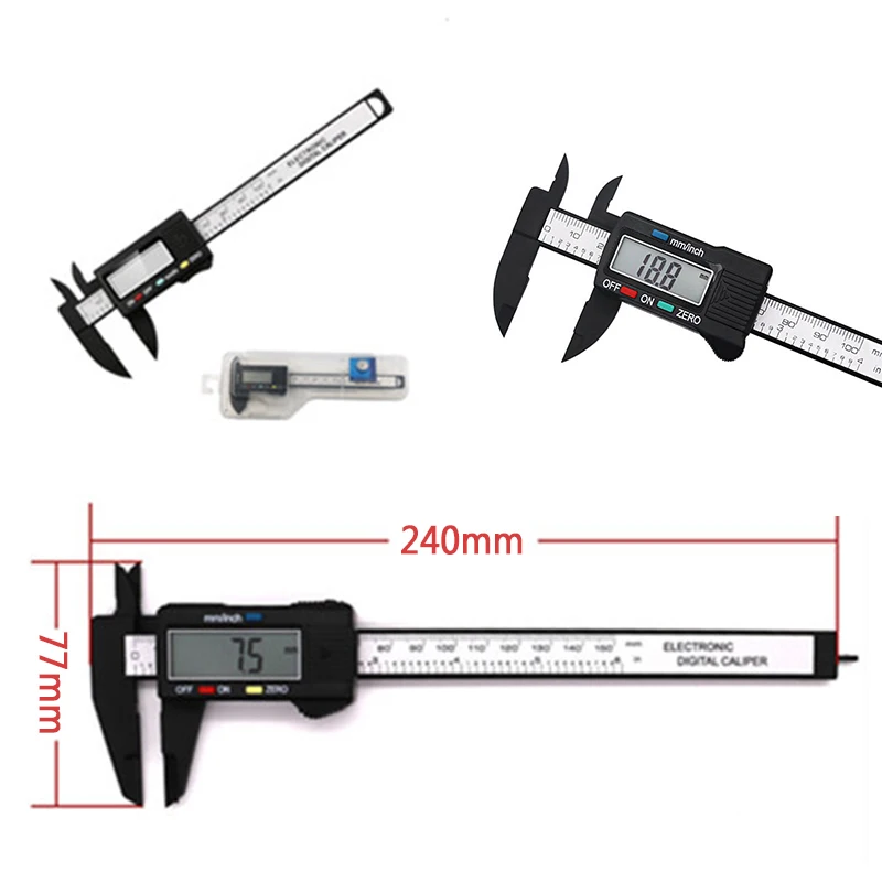 Digital Caliper 6 Inch Electronic Vernier Caliper 100mm Calliper Micrometer Digital Ruler Measuring Tool 150mm 0.1mm