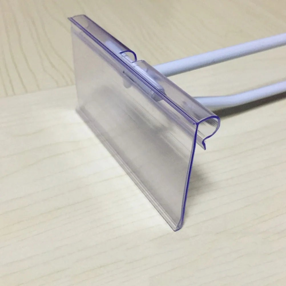 

50pcs Label For Price Tags Clear Display Stand Sign Holder Stands Retail Store Supermarket Shelf Tags Display Holder