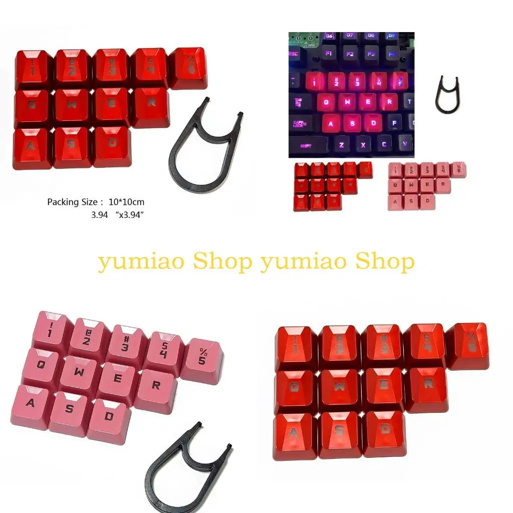 587B Bacllit Keycap for G413 G910 G810 G310 G613 K840 Romer-G Mechanical Keyboard for Key Caps Bump Keycaps 12PCS/Pack