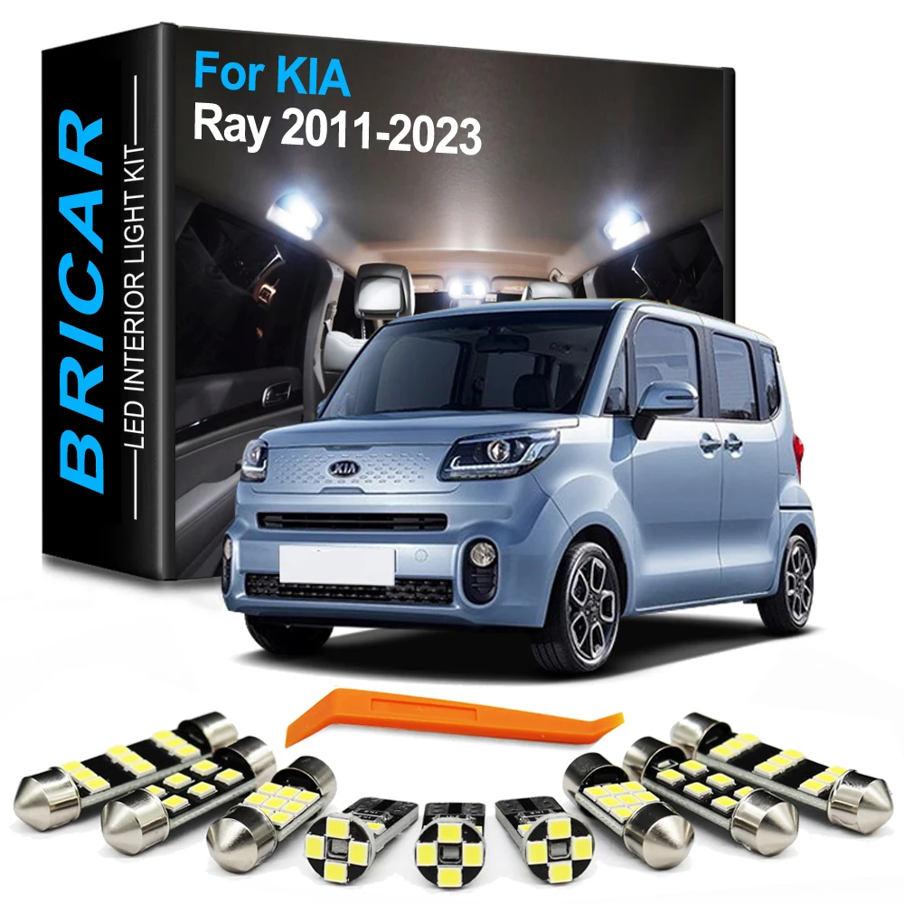 Brlcar-Kit de bombillas LED Canbus para Interior de coche, lámpara de maletero, cúpula de lectura, para KIA Ray 2011-2017 2018 2019 2020 2021 2022 2023