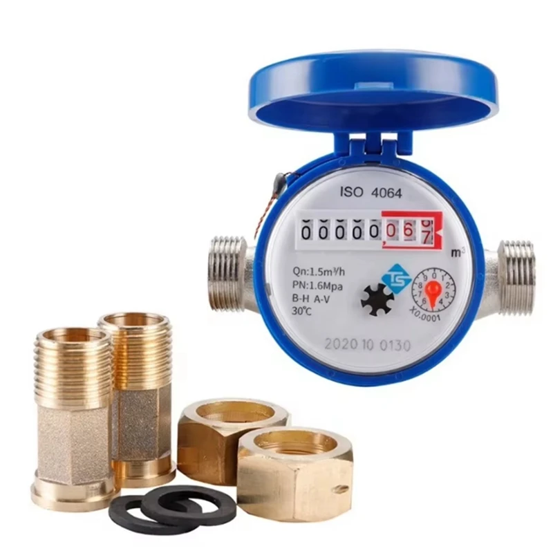 

Enjoy New Smart Water Meter Mechanical Rotary Pointer Counter Flow Water Meter Digital Display Water Measuring Tools