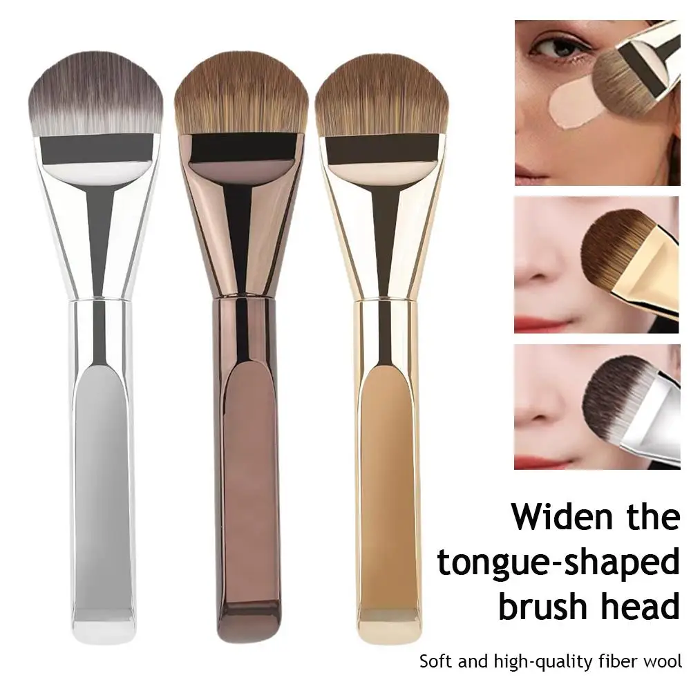 便利なフラットブラシ 小さなコンシーラーブラシ ファンデーションアイテム 超薄型ソフトヘア フェイスマスクアプリケーター ブレンディングメイクアップツール