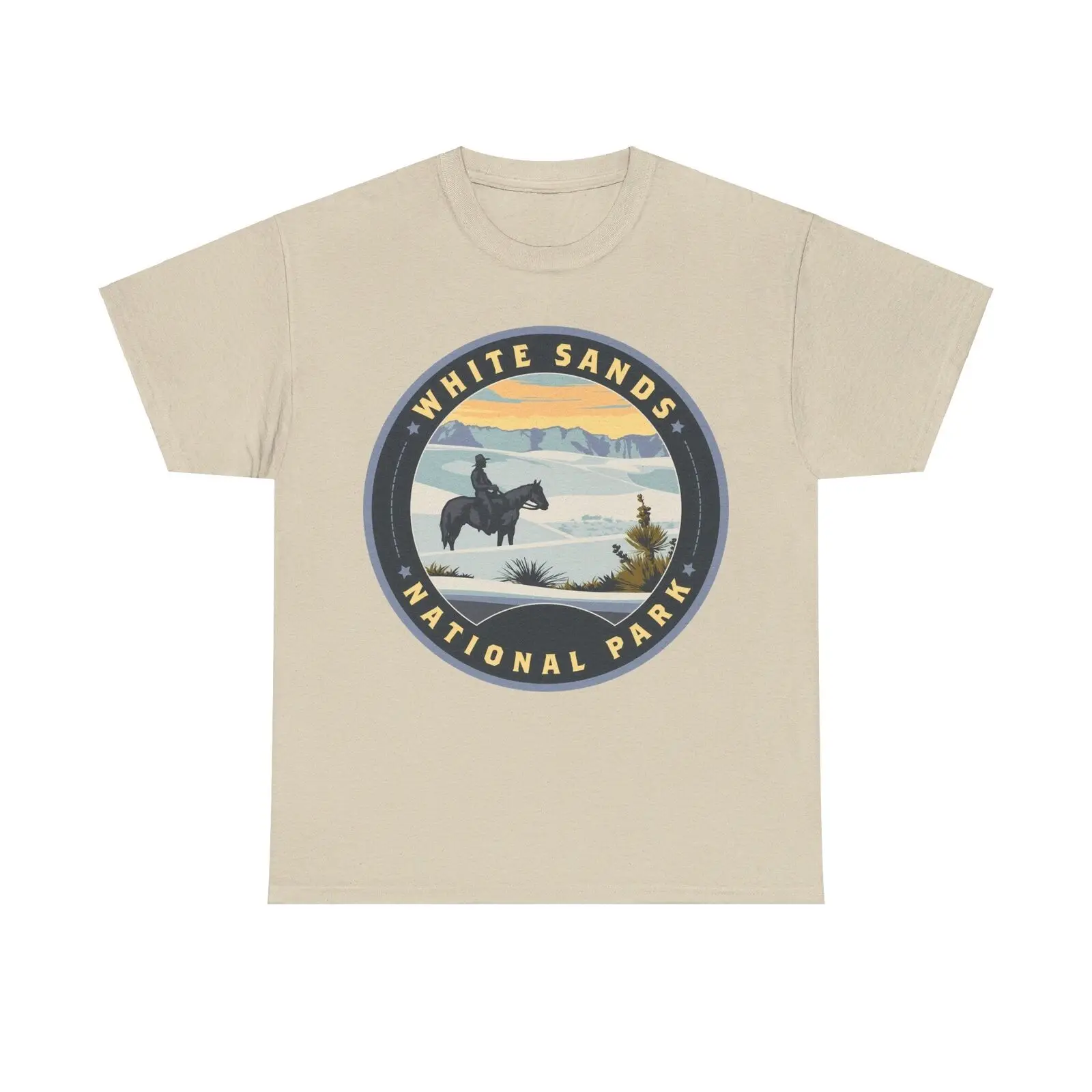 White Sands National Park New Mexico Round Logo T shirt