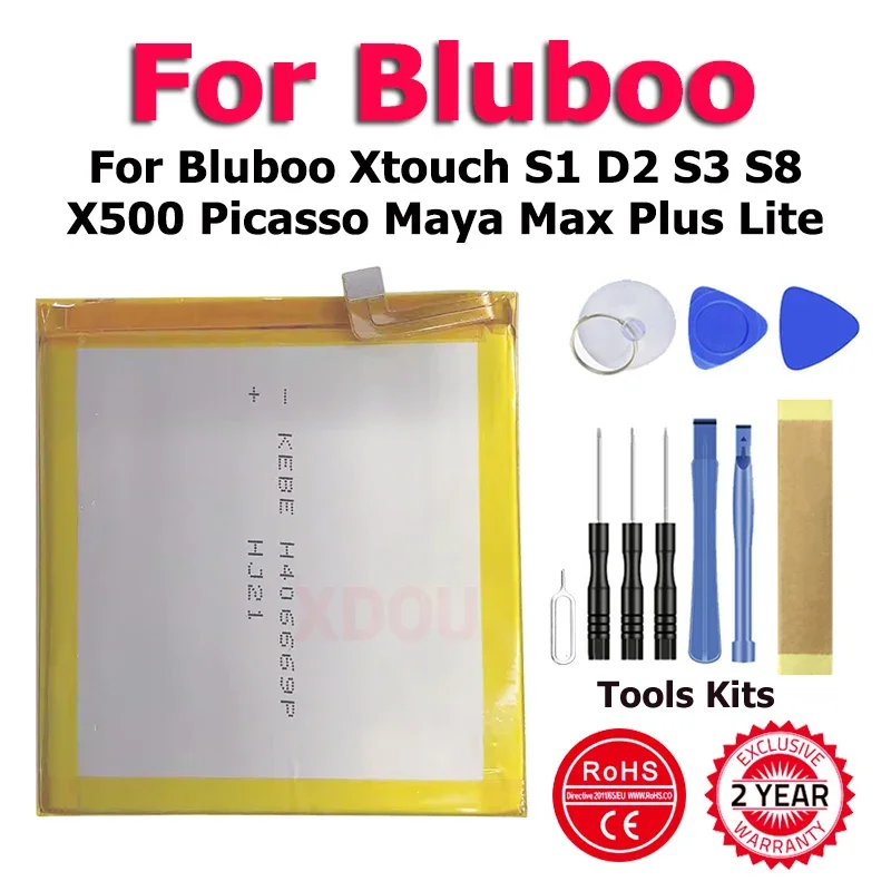 For BlubooS1 BlubooS3 BlubooD2 BlubooS8 BlubooS8Plus Battery For Bluboo Xtouch S1 D2 S3 S8 X500 Picasso Maya Max Plus Lite