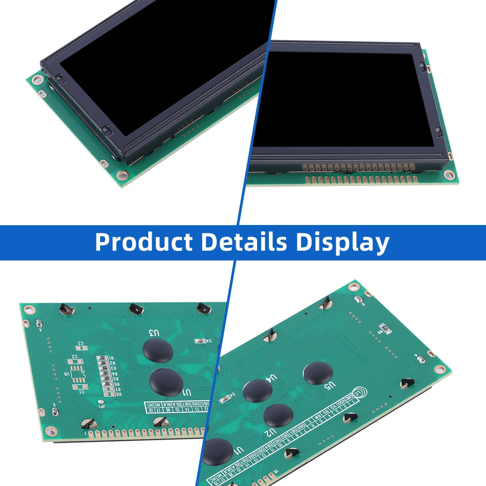 대형 문자 LCD 모듈 디스플레이 스크린, 러시아 BTN 블랙 필름, 아이스 블루 2004C-3, 4x20, 4X20 컨트롤러, ST7066U LCD 모듈