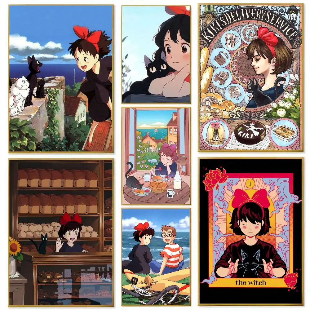 أنيمي k-Kikis d-التوصيل خدمة المشارك ورقة طباعة غرفة المعيشة المنزلي غرفة نوم مدخل بار مقهى الفن اللوحة الديكور #1