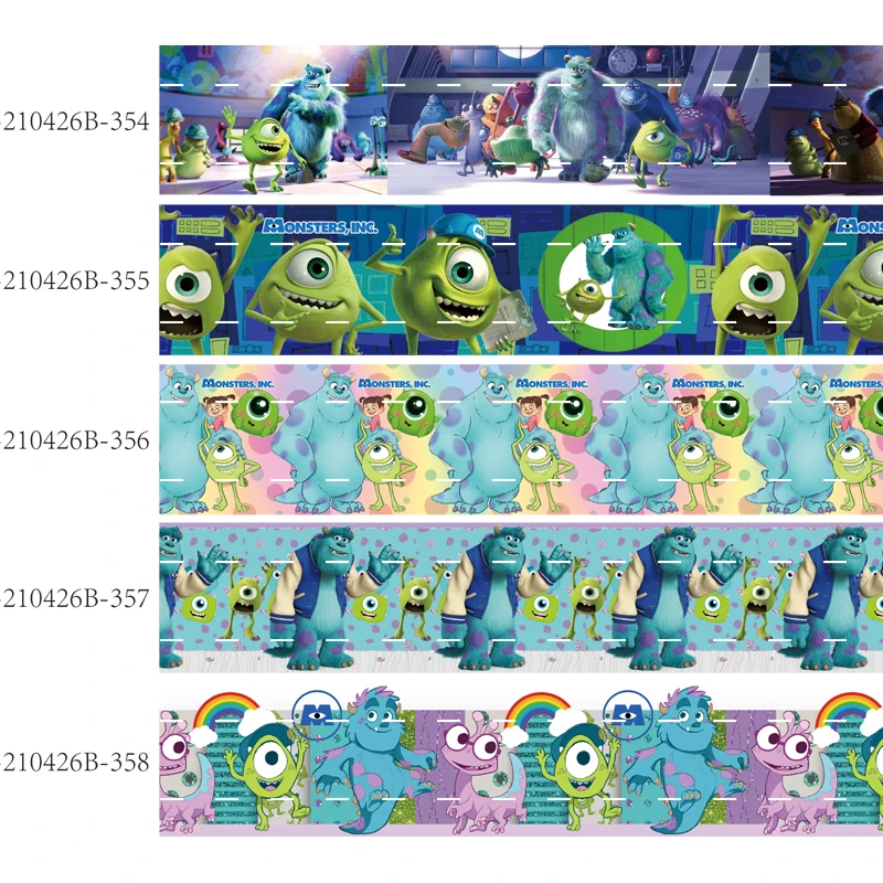 5Yards Monsters Inc Printed 25MM 38MM Disney Grosgrain Ribbon