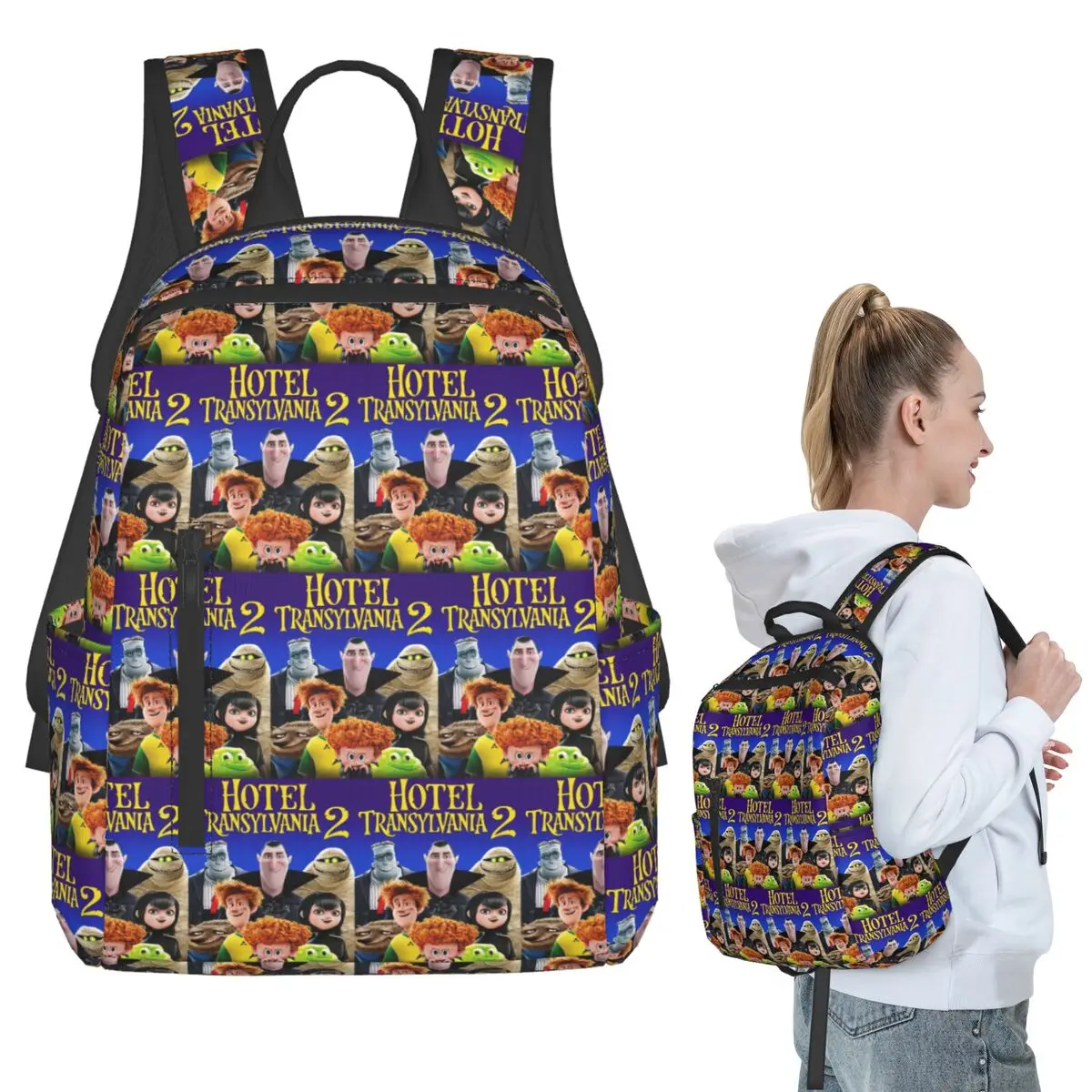 

Hotel Transylvania Backpack Student BookBag Kids School Bag Computer Shoulder Bags Men Women