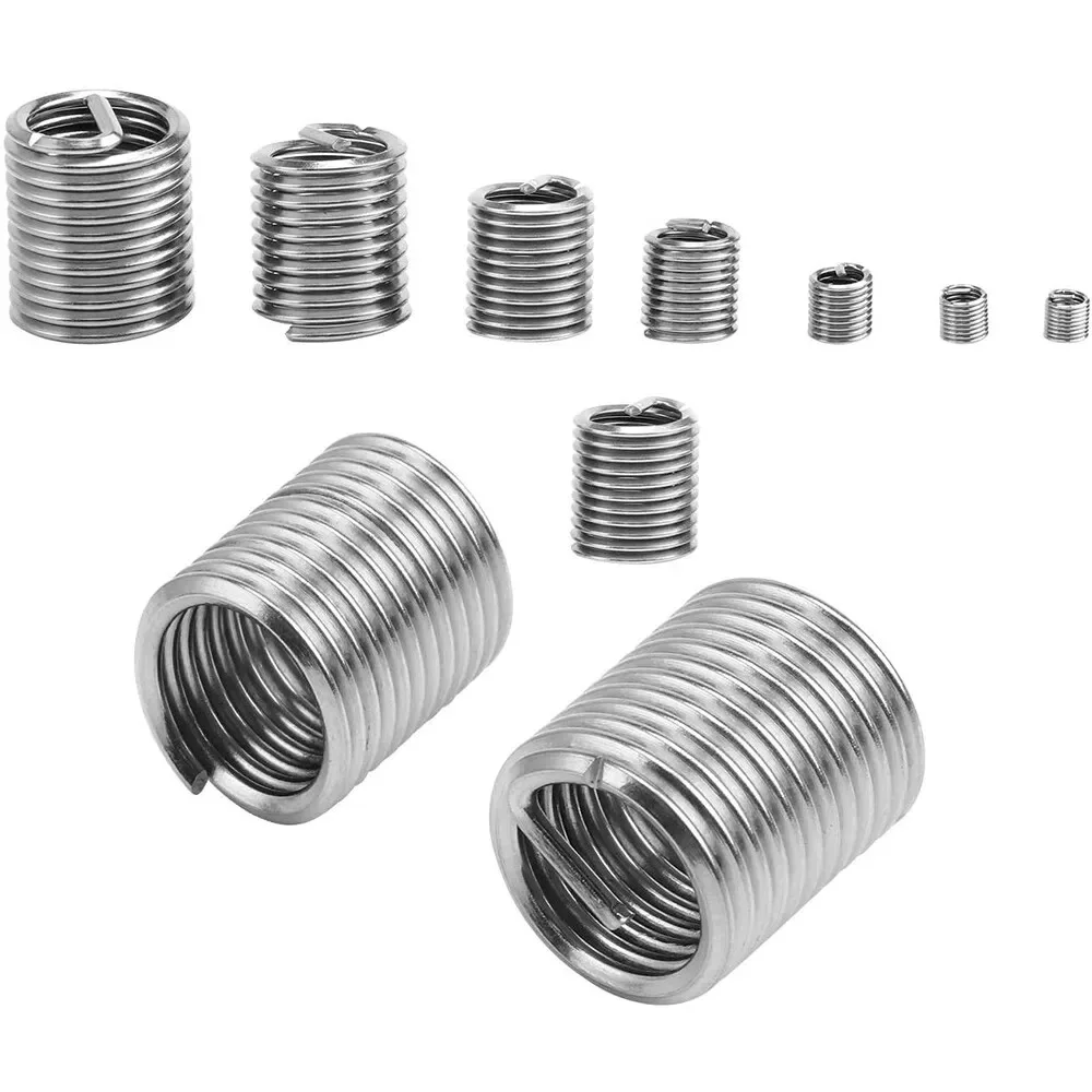 

200pcs Screw Sleeves 304 Stainless Steel Screw Sleeves Thread Sleeves Steel Wire Thread Steel Wire Screw Sleeve M3 M4 M5 M8 M12
