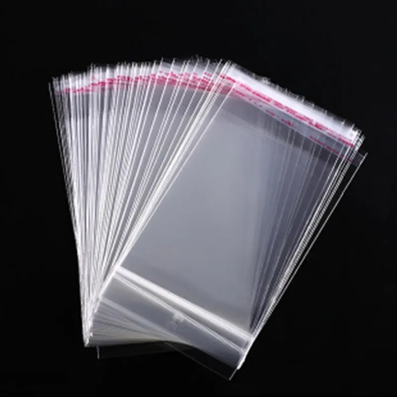 30 Pieces. Size:12cm*18cm Transparent Self-adhesive Plastic Pulp Bag OPP, Holiday, Wedding, Evening, Gift Bag, Jewelry Packaging