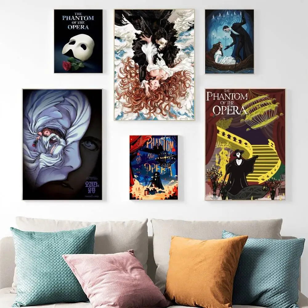 T-The Phantom of the Opera Poster Wall Art for Study Living Room Decor Unique Home Decoration Pictur Gift