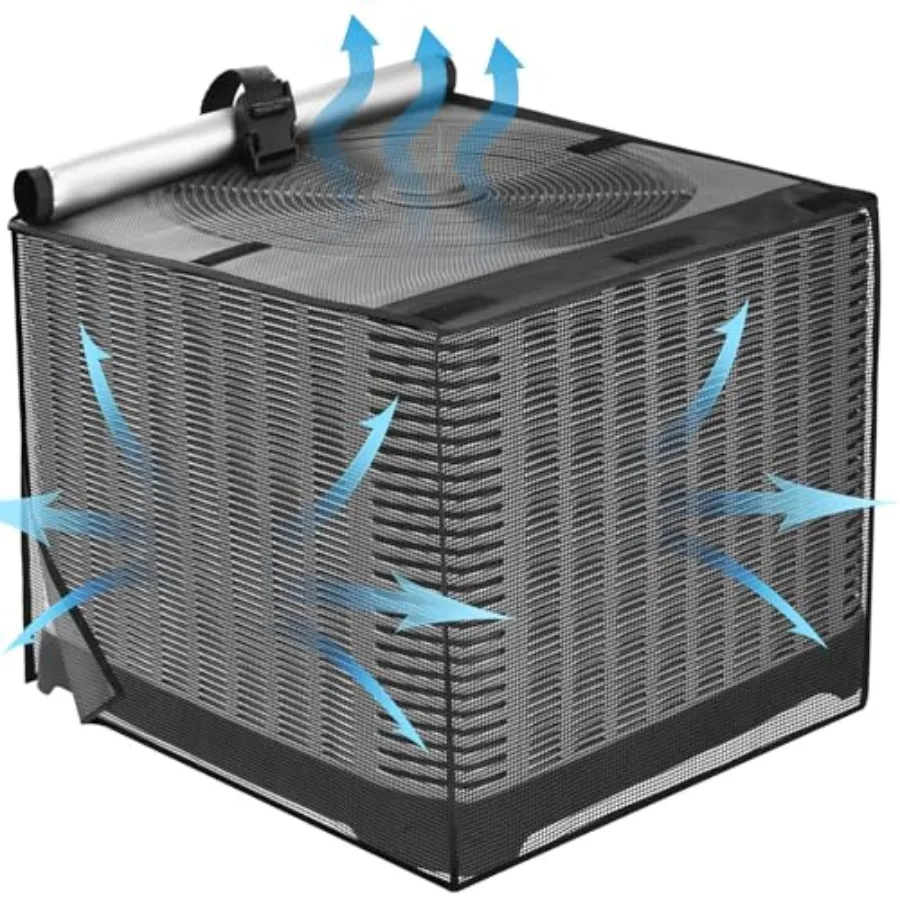 

Air Conditioner Covers for Outside, Breathable Full Mesh With Waterproof Top Air Conditioner Cover for All Seasons, AC Unit Cov