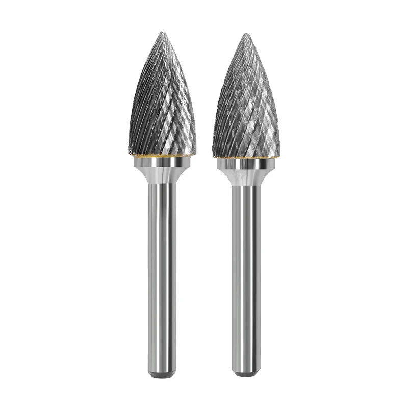 G Type Tungsten Steel Grinding Head Carbide Rotary File Conical Milling Cutter Metal Grinding Engraving Single and Double Groove