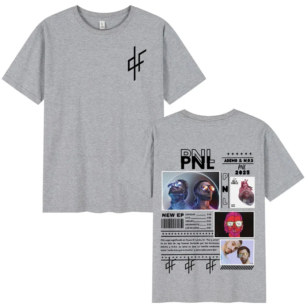 لو موند شيكو تي شيرت PNL ألبوم مغني الراب الفرنسي نمط تي شيرت مطبوع 2025 الصيف الهيب هوب موضة ملابس الشارع للرجال والنساء #3