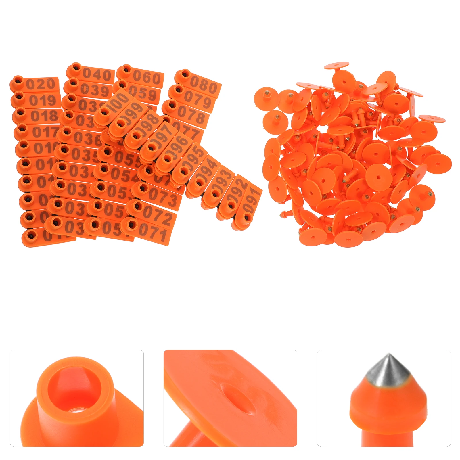 

100pcs Livestock Blank Cattle Tag Plastic Cow For Sheep Goat Chicken Animal Id Tags Ear Tags For Cattle Identification Ear Tag