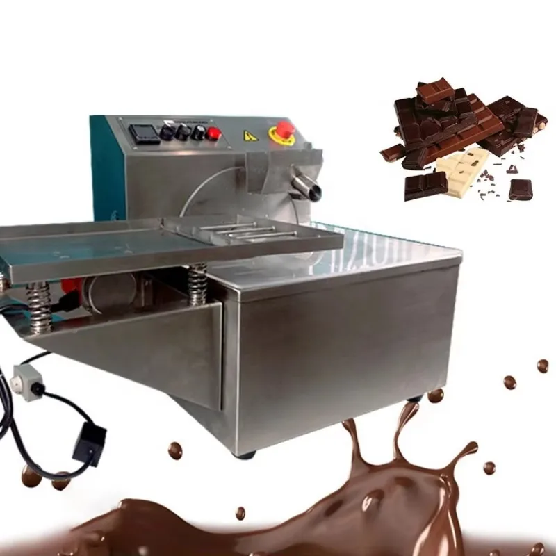8KG  Small High Quality Chocolate Maker Making Machine Chocolate Tempering Machine Melting With Vibrating Table