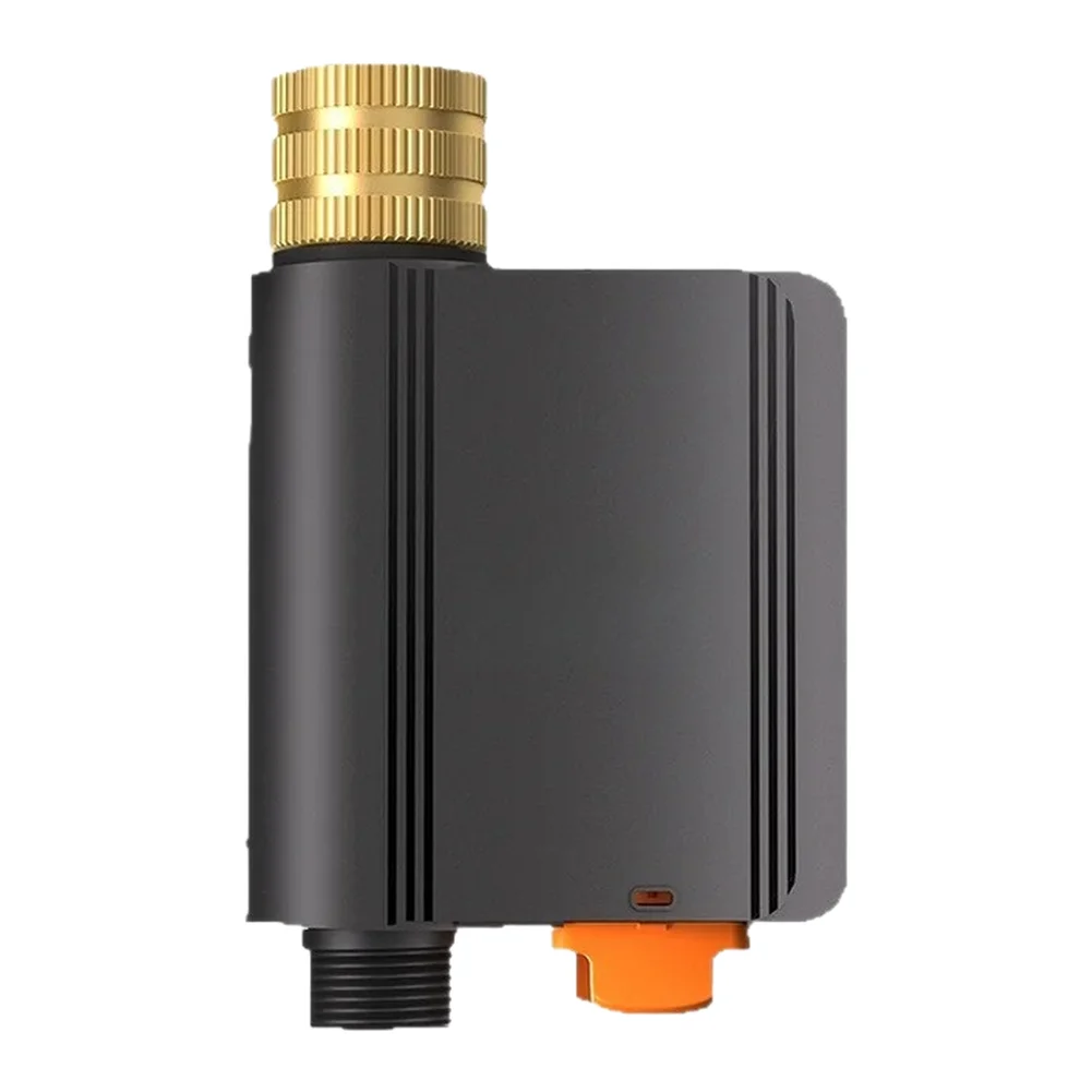 For Zigbee Smart- Water Valve With Flow Meter App Control Garden Watering Timer Brass Black IP55 Waterproof SWV-ZFU/SWV-ZFE