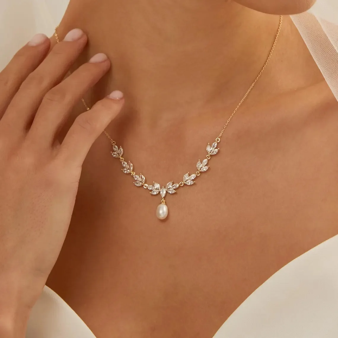 Neue 925 Sterling Silber Perlenkette, Persönlichkeits-Charm Perlenanhänger Choker, Geburtstagsgeschenk für Frauen, Exquisiter Schmuck – Detail 1