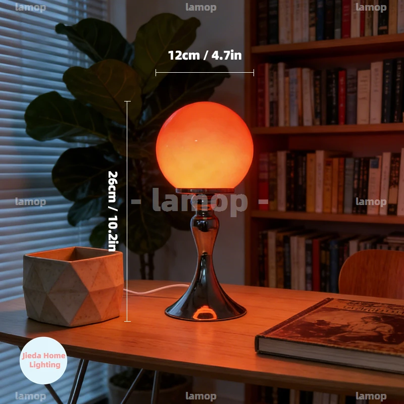 Murano Glass Bubble Orb Table Lamp Soft Light Diffusion Ins Style Decor Light For Guest Room Side Cabinet Display Ornament