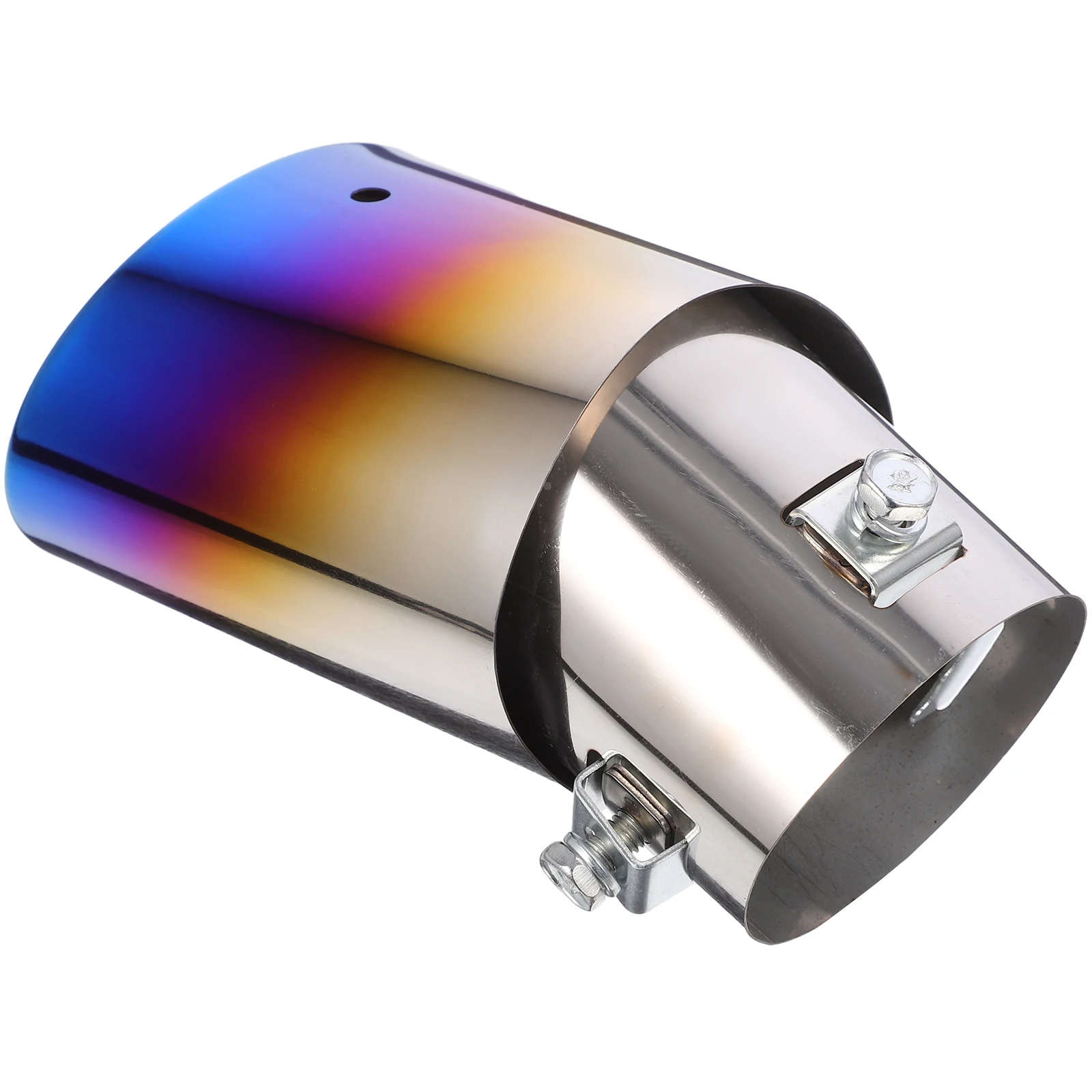 

Universal Motorcycle Exhaust Tip Curved Stainless Steel Car Tail Muffler Noise Reduction Replacement For Car Exterior