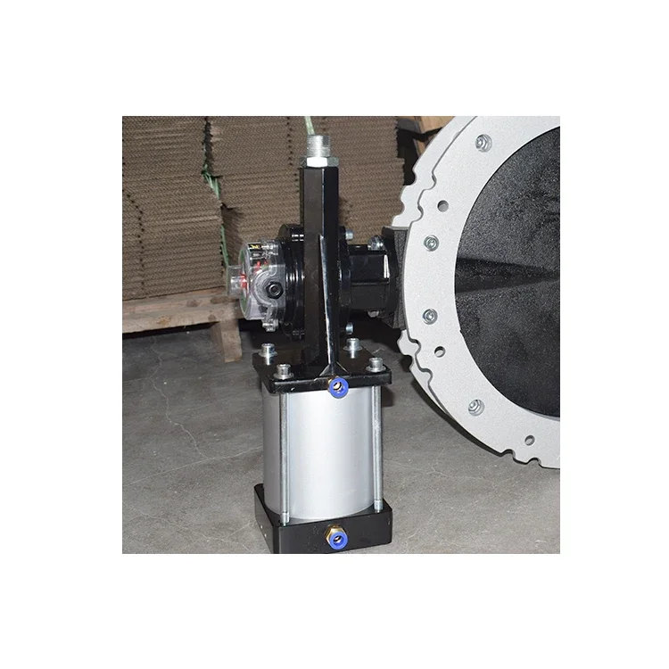 Double Flange Butterfly Valves Pneumatic Actuator DN400 High Pressure Aluminum Alloy Butterfly Valve