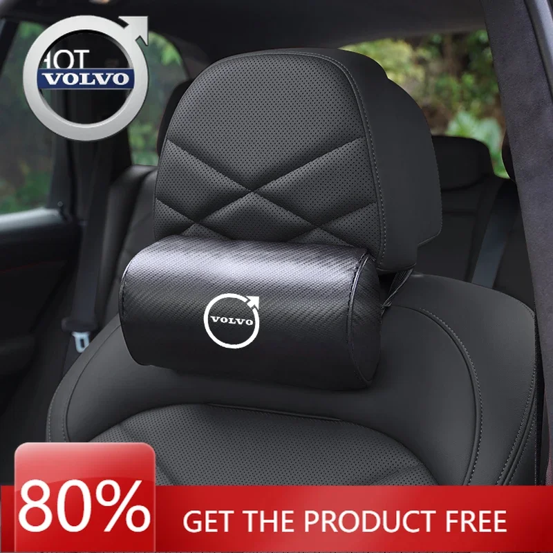 

Emblems 2026 New For Volvo Car Seat Headrest Breathable Auto Protector Neck Pillow For Volvo XC90 V90 V60 XC60 V40 EC40 EX40 S80