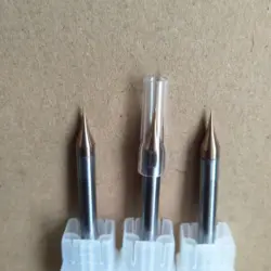 Jerray 0.2/0.3/0.4/0.5/0.6/0.7/0.8/0.9mm 2 flute HRC55/HRC60 Micro Carbide Flat  End Mill CNC Milling Router Bits