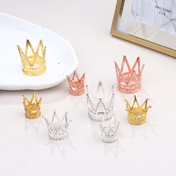 Dollhouse Miniature Dolls Accessories Metal Crown Headwear Hairwear Hair Accessories For Doll House Pretend Play Toy