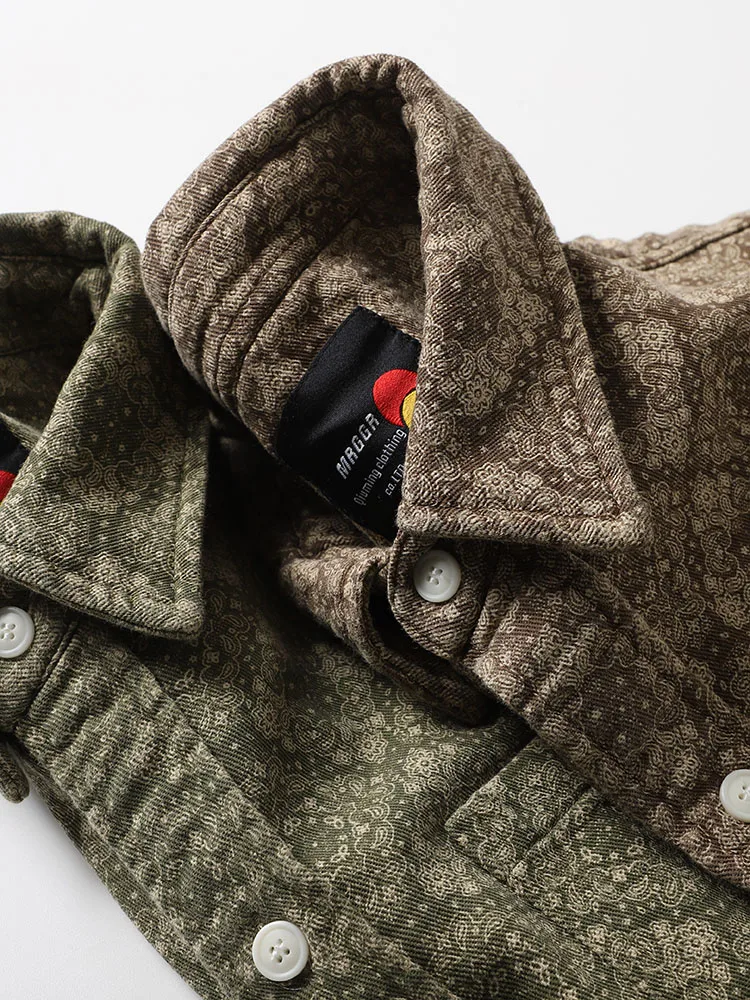 

Мужская модная куртка-жакет MRG в стиле ретро, цвета хаки, с длинным рукавом, из чистого хлопка, повседневная, свободного кроя, с воротником-стойкой, весенняя, приталенная