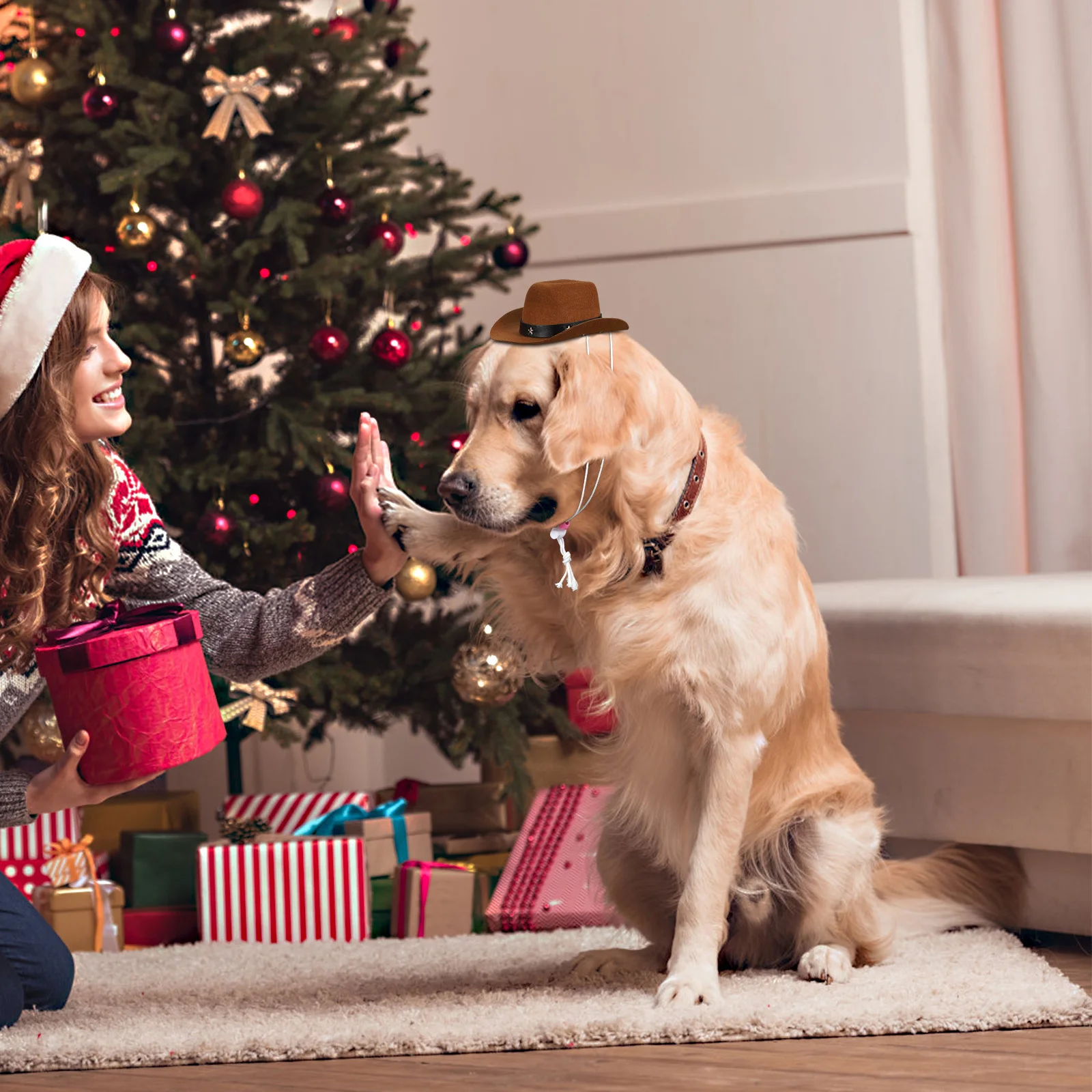 

Dog For Christmas Party Dog Hat Pet Costume Photo Prop Cat Pet Costume Hat Masquerade Birthday Parade Wear
