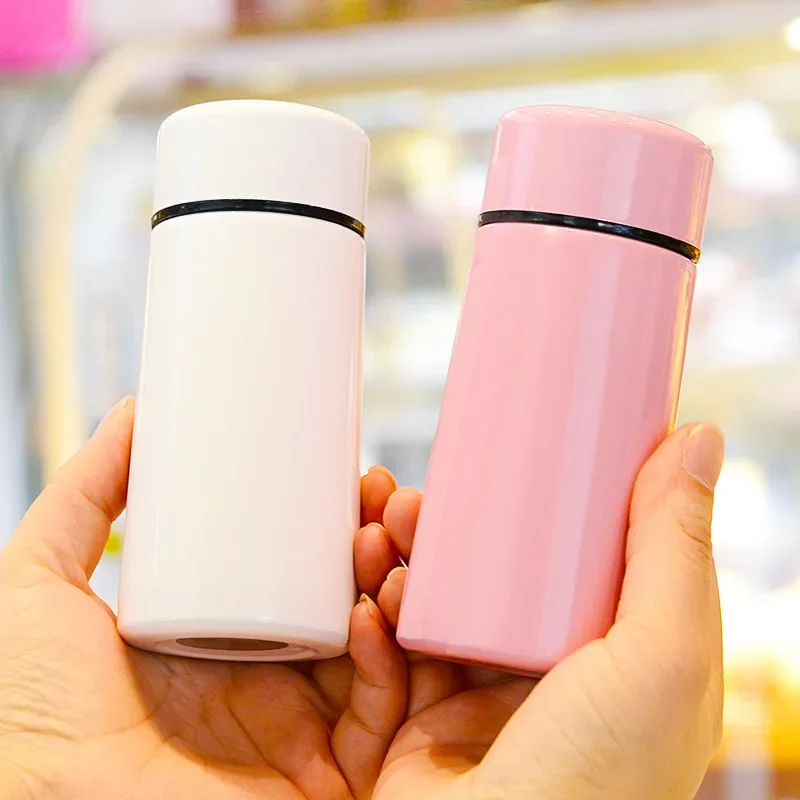 160ml Mini Portable Pocket Cup Travel 304 Stainless Steel Thermos Cup Creative Gift Cup with Lid Coffee Bottle Thermos Bottle