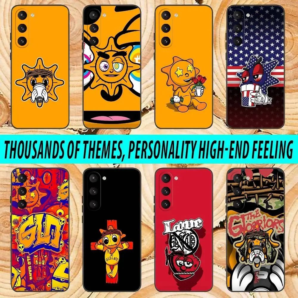 

G-Glo Gang Phone Case For Samsung Galaxy A 91,80,73,72,71,53,52,51,22,5G Soft Black Cover