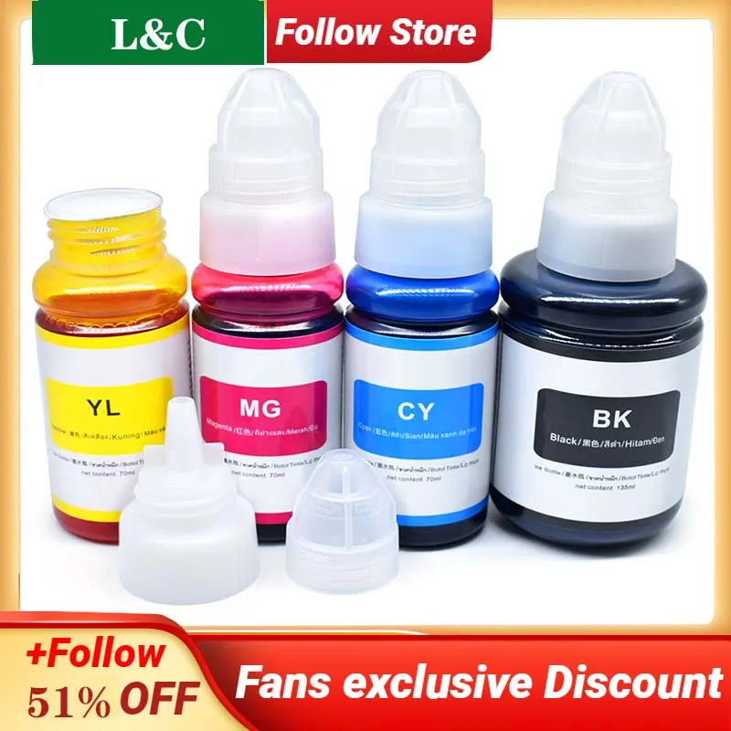 GI790 Refill Dye Ink For Canon  GI-790 For Pixma G1000 G1100 G1400 G2000 G2100 G2400 G3000 G3400 G4200 G4800 MG2580S MG3680