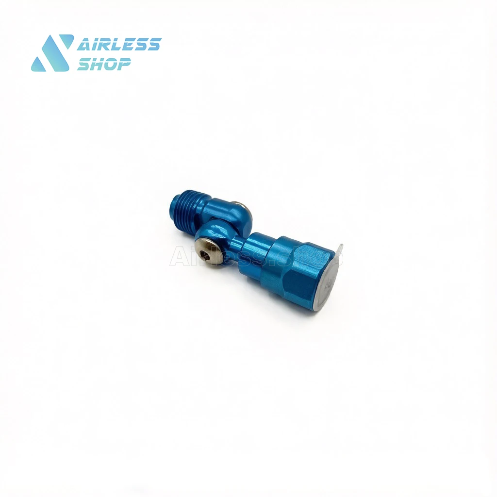 Blue aluminum universal extension rod rotary joint diaphragm piston sprayer accessory, suitable for home renovation.
