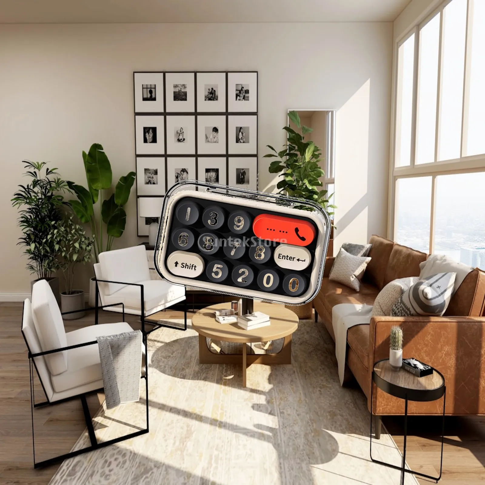 

Car Phone Number Plate Hidden Parking Card Mechanical Keyboard Style Universal Auto Decor for Dashboard Display