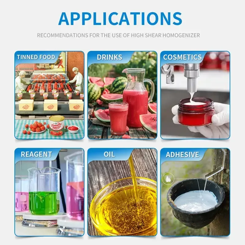 Electric High Shear Homogenizer for Agriculture Chemicals and Mayonnaise Processing Solutions